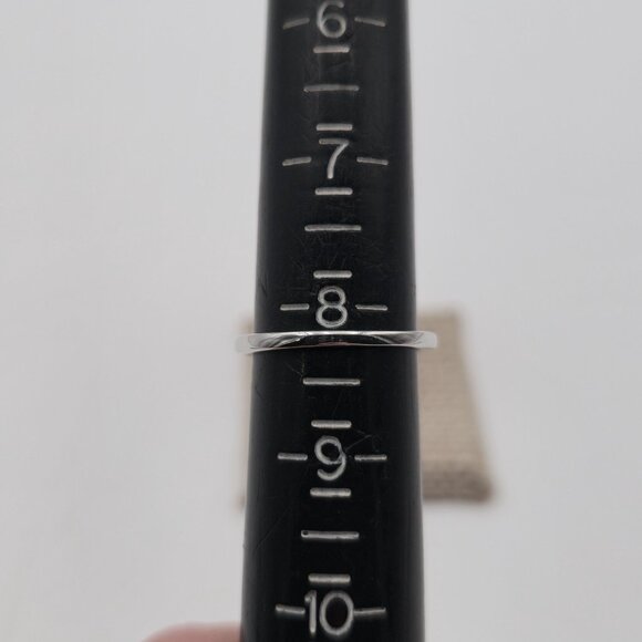 Size 8.25 Sterling Silver Bright Round Pink Cubic Zirconia Gem Ring A4007 - Picture 7 of 9